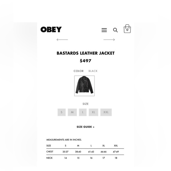 Sold *Obey Black faux Leather Jacket with Red Lining - Picture 2 of 10